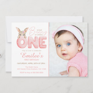 Aquarellfarbe Sonnig ist 1 Foto Geburtstag Einladung