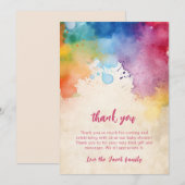 Aquarellfarbe spritzt Babydusche danke (Vorne/Hinten)