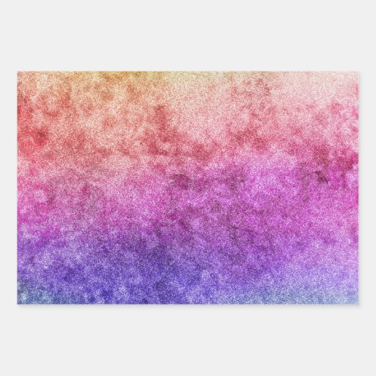 Aquarellfarbe Textur Rosa Türkisfarben Regenbogen Geschenkpapier Set (Vorderseite 2)