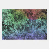 Aquarellfarbe Texturblau grüner Regenbogen Geschenkpapier Set (Vorderseite 2)