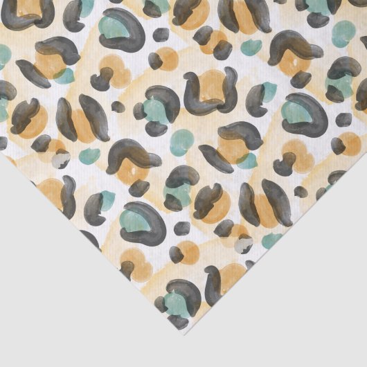 Aquarellfarbe Tierleopard Seidenpapier (Ausschnitt)