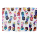 Aquarellfarbe und Nebula Ananas Illustration Badematte (Vorderseite)