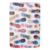 Aquarellfarbe und Nebula Ananas Illustration Badematte (Vorderseite Vertikal)