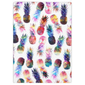 Aquarellfarbe und Nebula Ananas Illustration Klemmbrett (Rückseite)