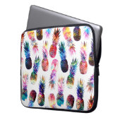 Aquarellfarbe und Nebula Ananas Illustration Laptopschutzhülle (Vorderseite Links)