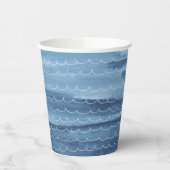 Aquarellfarbe unter dem Meerespapier Pappbecher (Links)