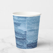 Aquarellfarbe unter dem Meerespapier Pappbecher (Rechts)