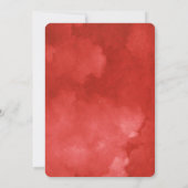 Aquarellfarbe Valiant Poppy. Elegante Weihnachtska Einladung (Rückseite)