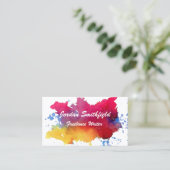 Aquarellfarbe Visitenkarte (Stehend Vorderseite)