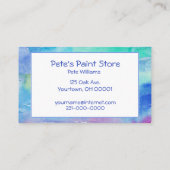 Aquarellfarbe Visitenkarte (Rückseite)