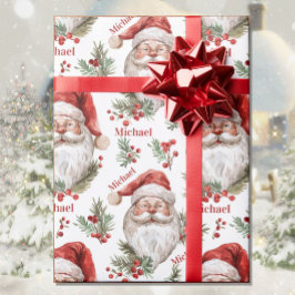 Aquarellfarbe Weihnachtsname Weihnachtsweihnachtsb Geschenkpapier