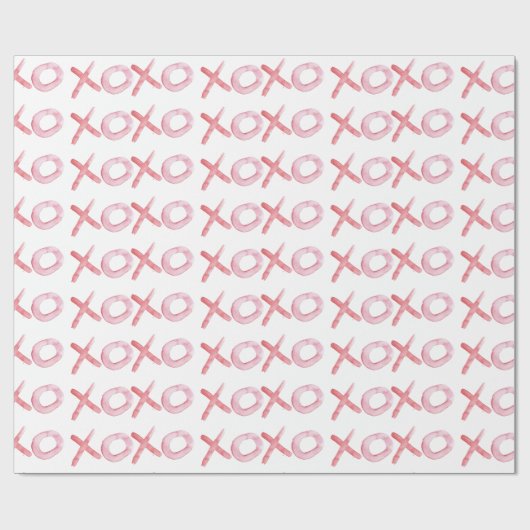 Aquarellfarbe XOXO Geschenkpapier (Flach)