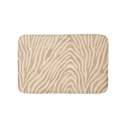 Aquarellfarbe Zebra Print Badematte (Vorderseite)