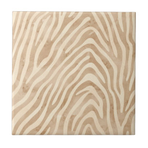 Aquarellfarbe Zebra Print Fliese