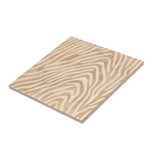 Aquarellfarbe Zebra Print Fliese (Seite)