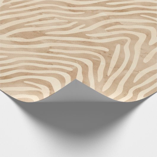 Aquarellfarbe Zebra Print Geschenkpapier (Ecke)