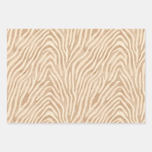 Aquarellfarbe Zebra Print Geschenkpapier Set (Vorderseite 2)
