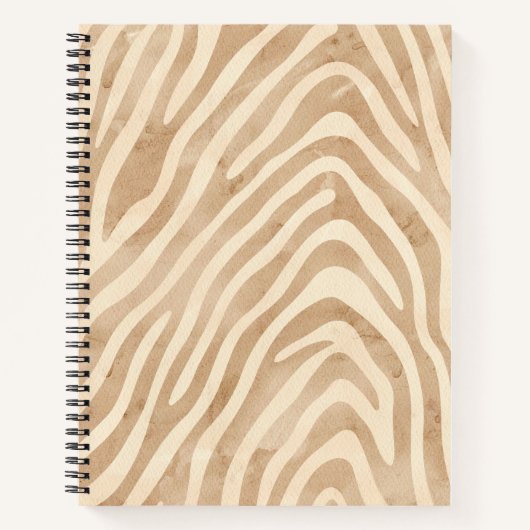 Aquarellfarbe Zebra Print Notizblock (Vorderseite)