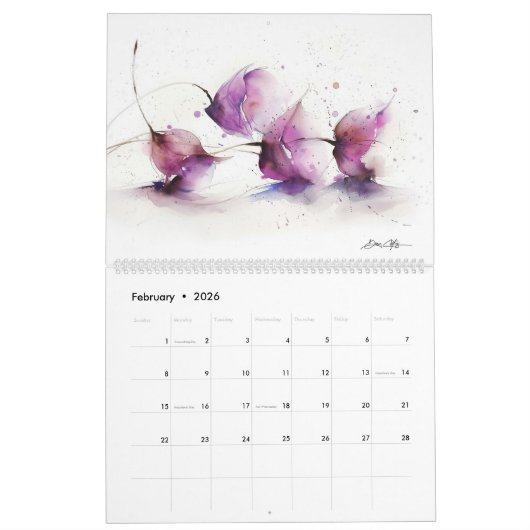 Aquarellfarben 1 kalender (Feb 2026)