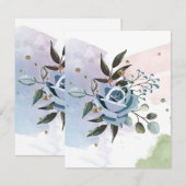 Aquarellfarben 5 mitteilungskarte (Vorne/Hinten)