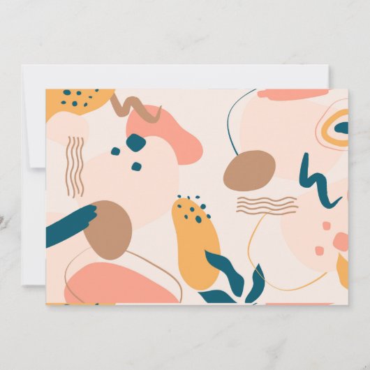 Aquarellfarben Abstrakt Save the Date Einladung (Rückseite)