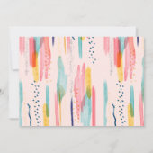 Aquarellfarben Abstrakt Save the Date Einladung (Rückseite)