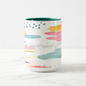 Aquarellfarben abstrakte Geometrie, minimale Tasse (Zentrum)