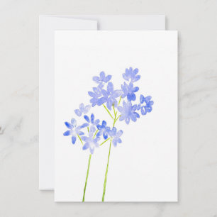 Aquarellfarben-Agapanthus-Karte Mitteilungskarte
