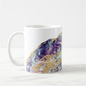 *~* Aquarellfarben Agate Geode Gold Glitzer Rock Kaffeetasse (Links)