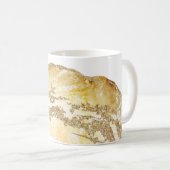 *~* Aquarellfarben Agate Geode Gold Glitzer Rock Kaffeetasse (VorderseiteRechts)