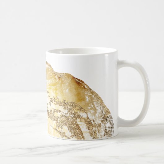 *~* Aquarellfarben Agate Geode Gold Glitzer Rock Kaffeetasse (Rechts)