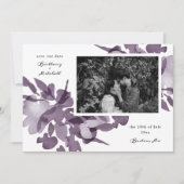 Aquarellfarben-Amethyst-Foto Save the Date Lan Einladung (Vorderseite)