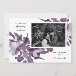 Aquarellfarben-Amethyst-Foto Save the Date Lan Einladung
