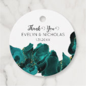 Aquarellfarben Anastasia Schwarz und Grün Geschenkanhänger (Vorderseite)