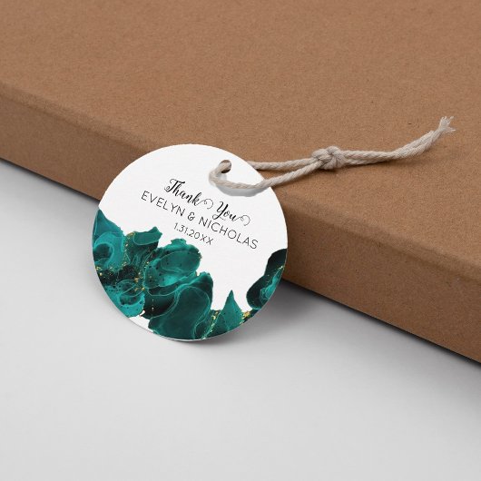 Aquarellfarben Anastasia Schwarz und Grün Geschenkanhänger