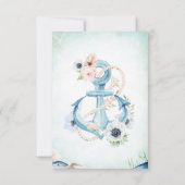 Aquarellfarben Anchor Blume Hochzeit von Starfish RSVP Karte (Rückseite)