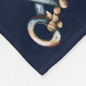 Aquarellfarben Anchors Navy Blue Fleecedecke (Ecke)