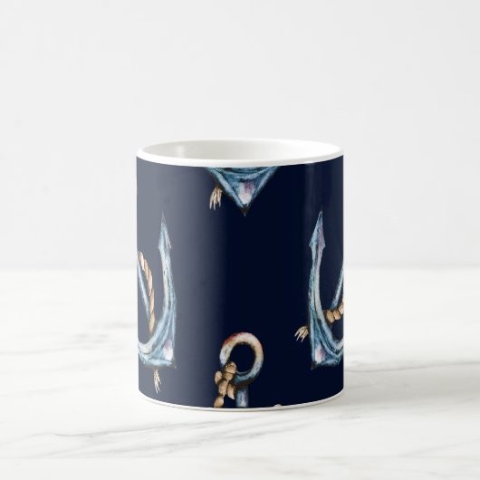 Aquarellfarben Anchors Navy Blue Kaffeetasse (Mittel)