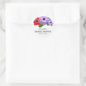 Aquarellfarben Anemon Floral Brautparty Sticker (Tasche)
