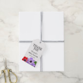 Aquarellfarben Anemone Floral Brautparty Gefälligk Geschenkanhänger (Mit Garn)