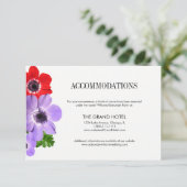 Aquarellfarben Anemone Floral Unterkunft Karte (Stehend Vorderseite)