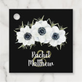 Aquarellfarben Anemonen Geschenkanhänger (Vorderseite)