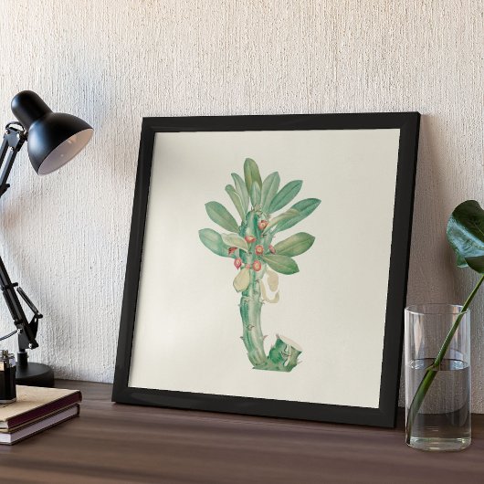 Aquarellfarben Antikes botanisches Plakat