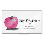 Aquarellfarben APPLE Moderner Lehrer TUTOR Geschäf Magnetische Visitenkarte (Vorderseite)