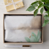 Aquarellfarben Aquamarin Grüne graue Blume Blumend Seidenpapier (Geschenk)