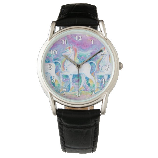 Aquarellfarben Armbanduhr (Vorderseite)