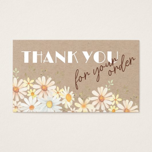 Aquarellfarben auf der Rabattkarte für Kraftpapier (Vorderseite)