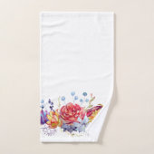 Aquarellfarben auf weißem Badetuch-Set Badhandtuch Set (Handtuch)