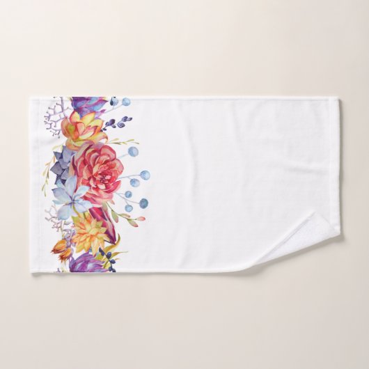 Aquarellfarben auf weißem Badetuch-Set Badhandtuch Set (Handtuch)