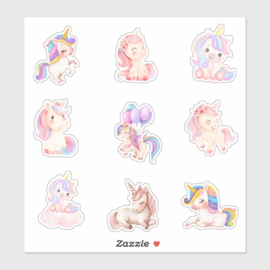 Aquarellfarben Aufkleber (Blatt)